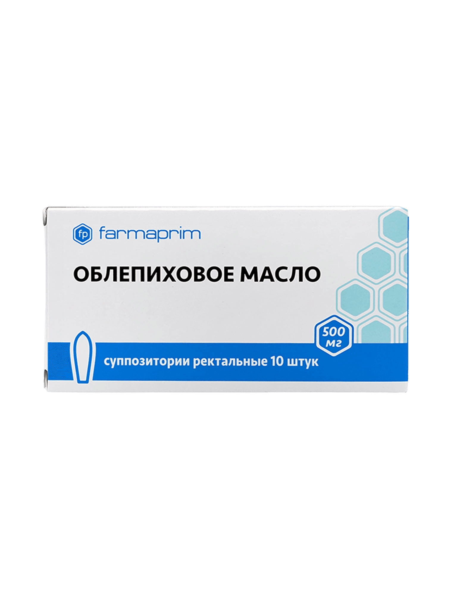 Облепиховое масло, 500 мг, супп. рект. №10