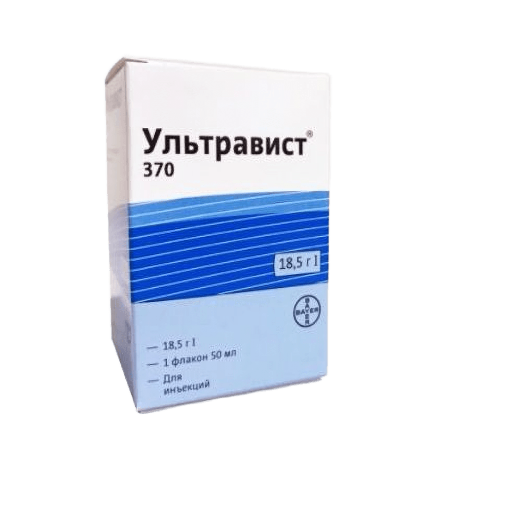 Ультравист, 370 мг йода/мл, 50 мл, флак. №10