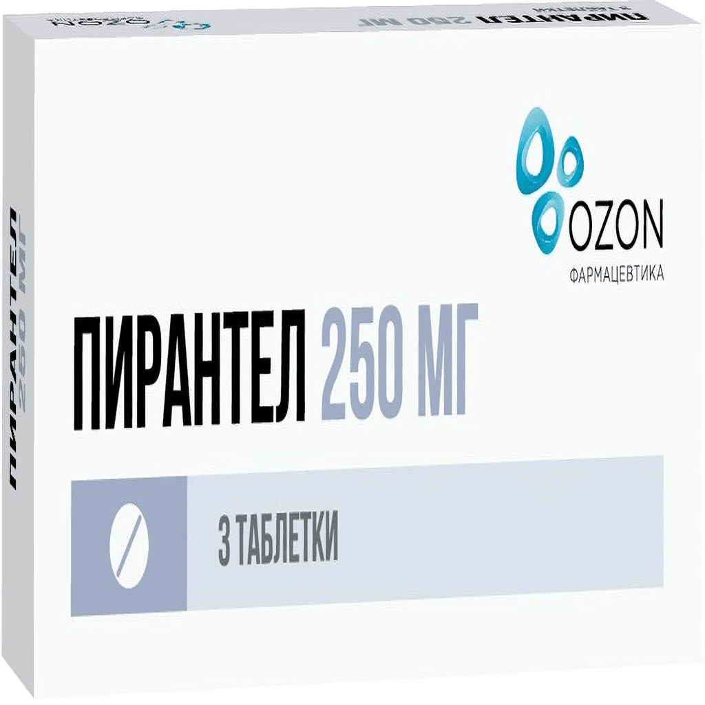 Пирантел, 250 мг, таб. №3