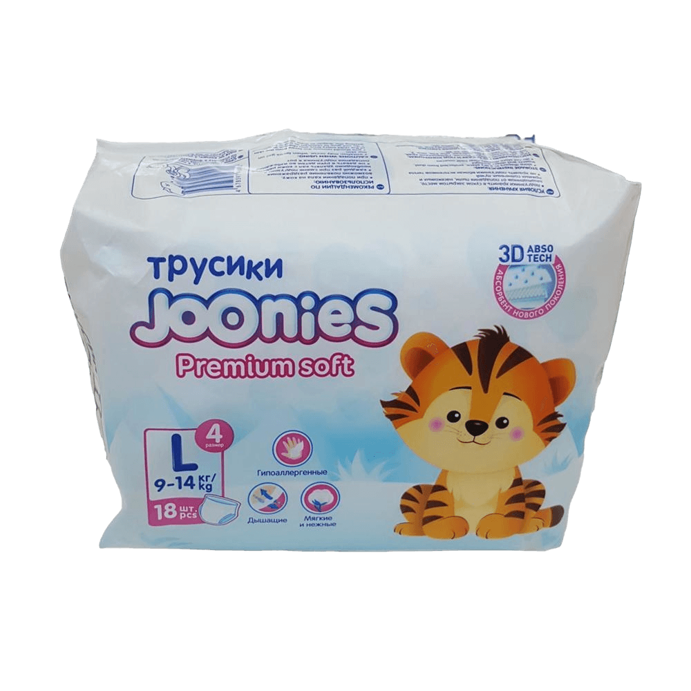 Подгузники трусики Joonies Premium soft, раз. L, №18