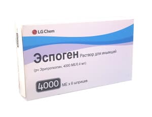 Эспоген, 4000 МЕ/0,4 мл, шприц, №6