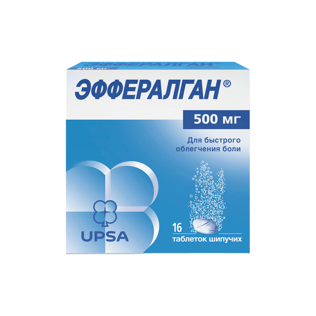 Эффералган, 500 мг, таб. №16