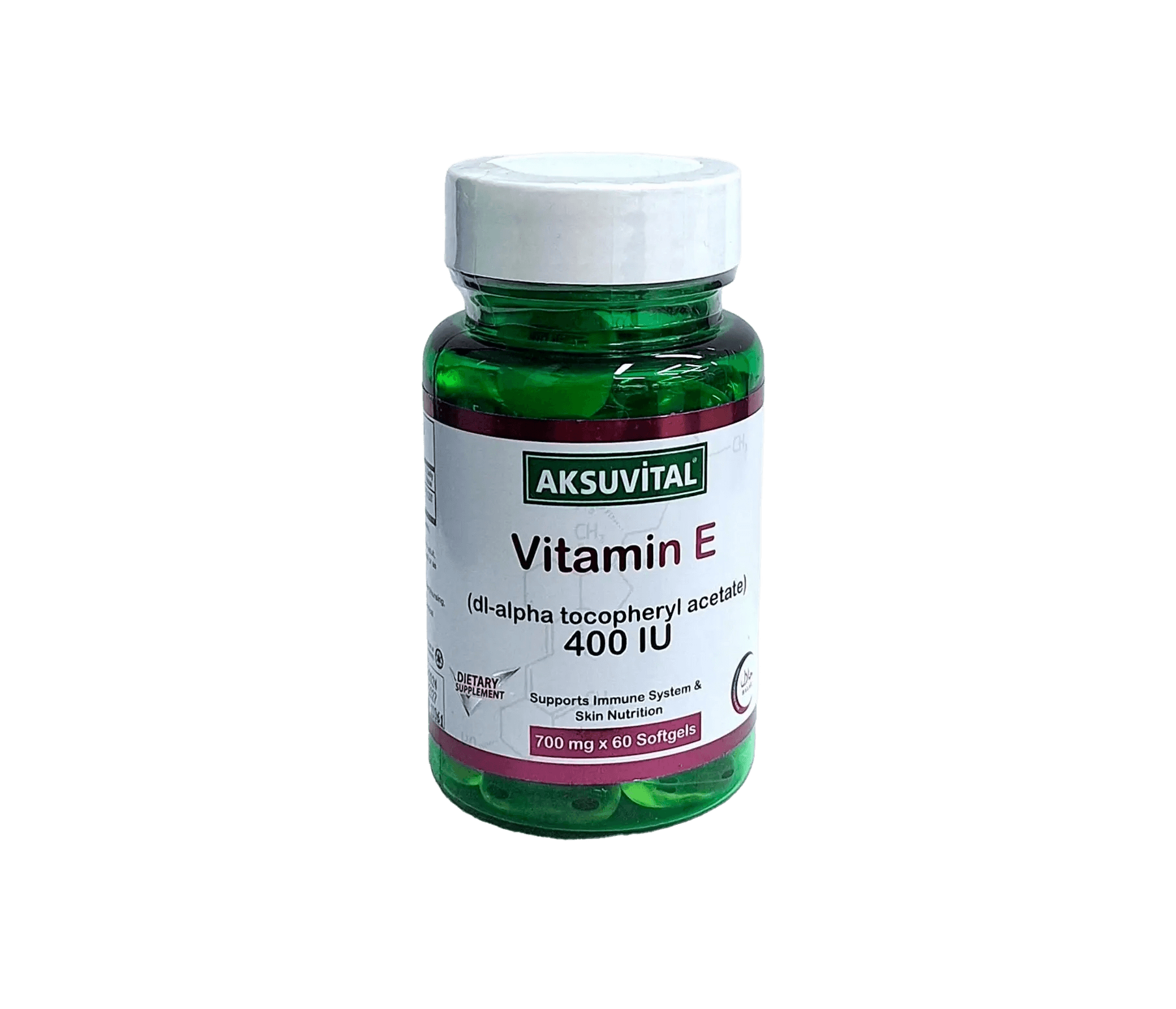 Витамин Е Aksuvital, 400 МЕ/700 мг, капс. №60
