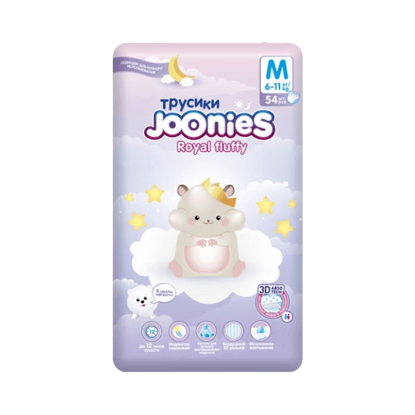 Подгузники трусики Joonies Royal fluffy, раз. M, №54