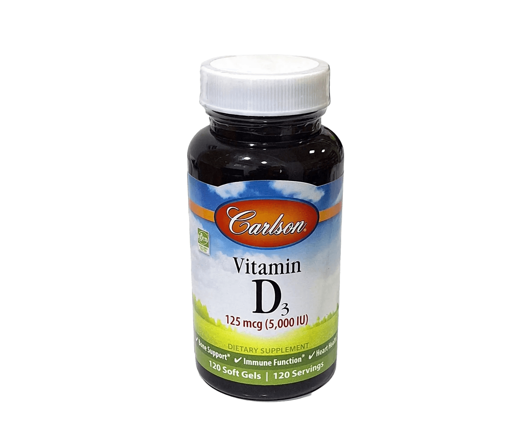 Витамин Д3 (Carlson Vitamin D3), 125 мкг/5000 МЕ, капс. №120
