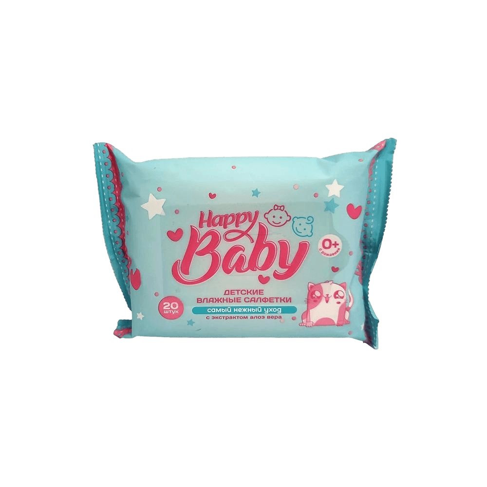 Салфетки влажные дет. Lumilla Baby Happy, №60