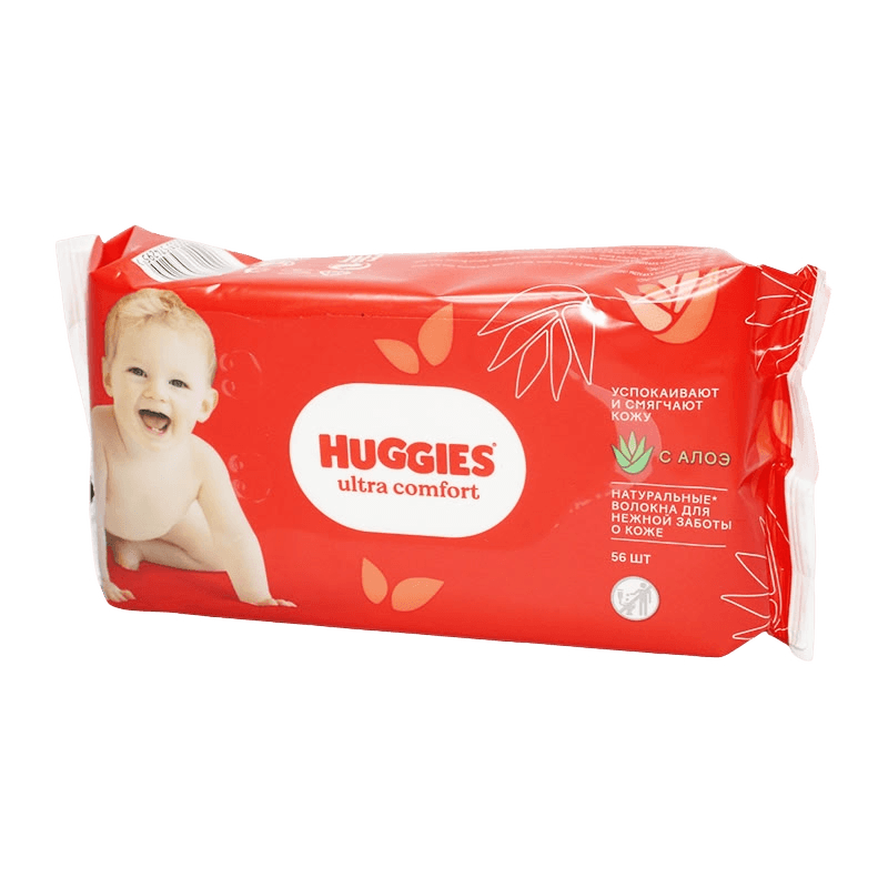 Салфетки влаж. дет. Huggies Ultra Comfort, №56 (алоэ)