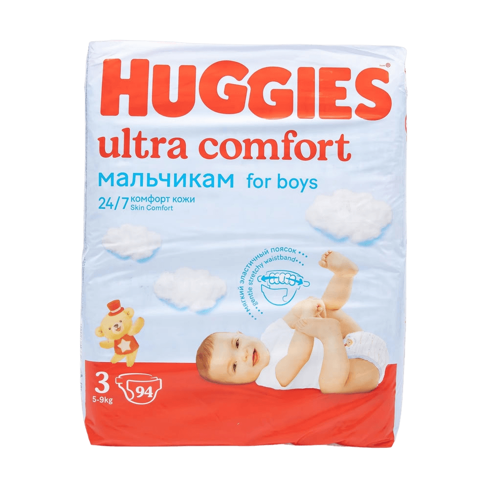 Подгузники дет. для мальчиков Huggies Ultra Comfort, раз. 3, №56