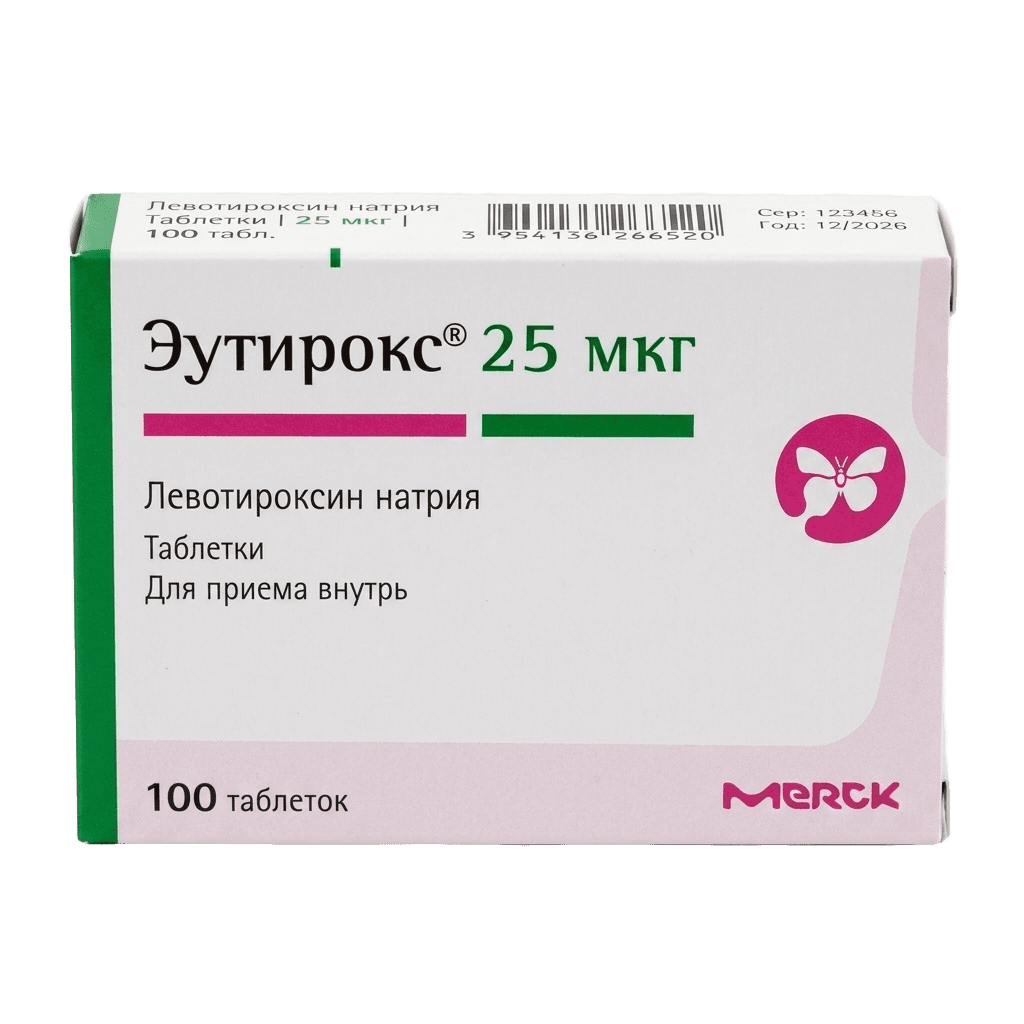 Эутирокс, 25 мкг, таб. №100