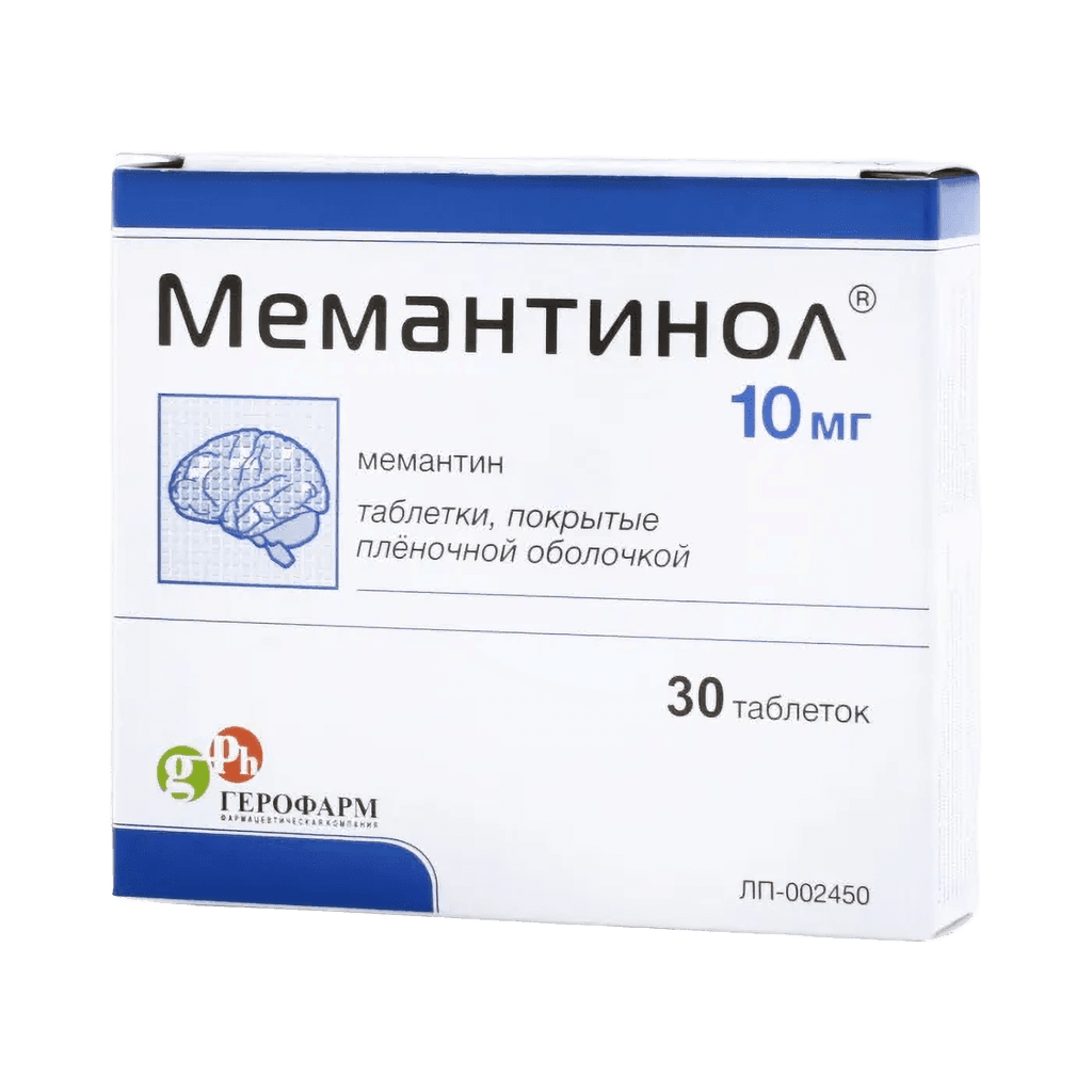 Мемантинол, 10 мг, таб. №30