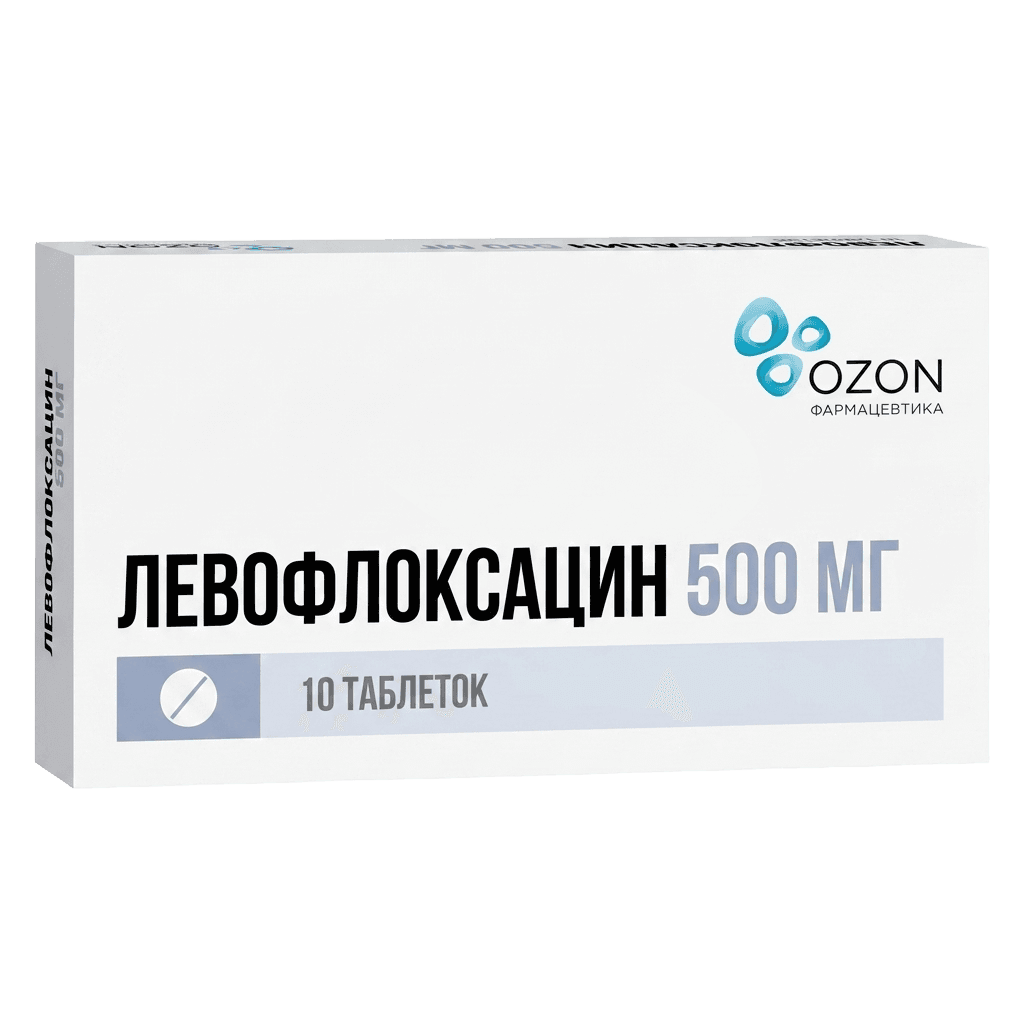 Левофлоксацин, 500 мг, таб. №10