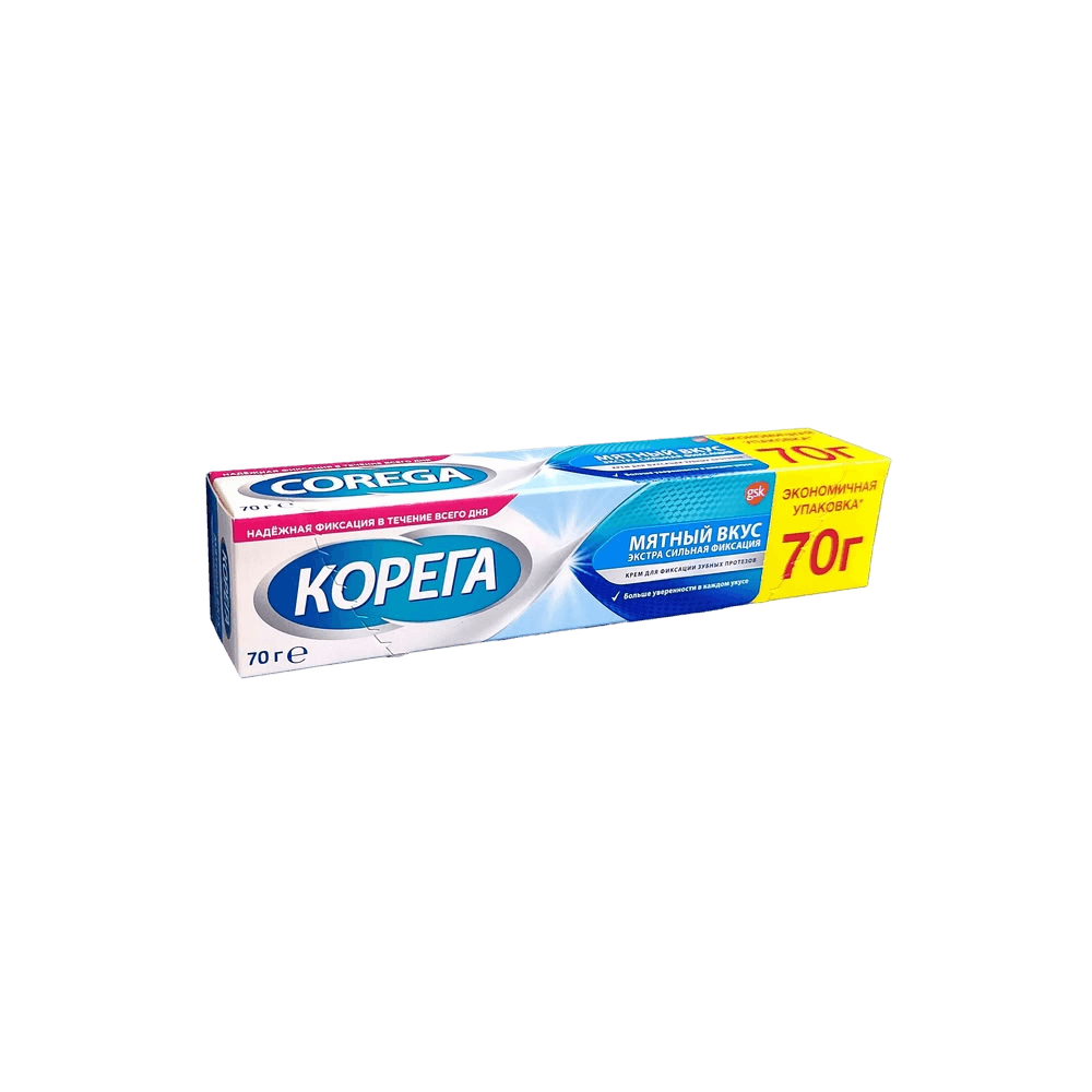 Корега Нейтральный вкус для фиксации зубных протезов крем, 70 г