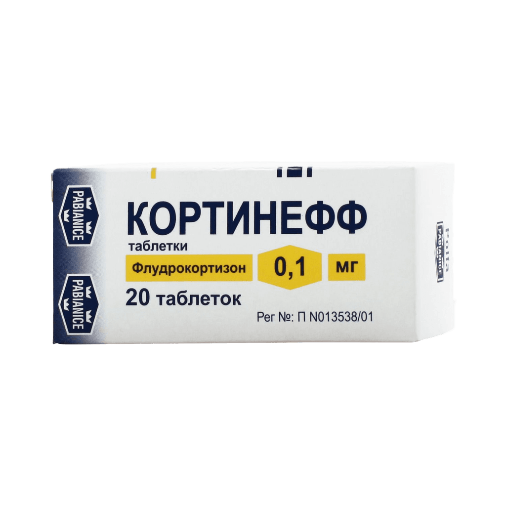 Кортинефф, 0,1 мг, таб. №20