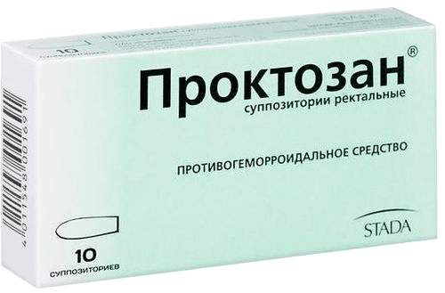Проктозан, супп. рект. №10