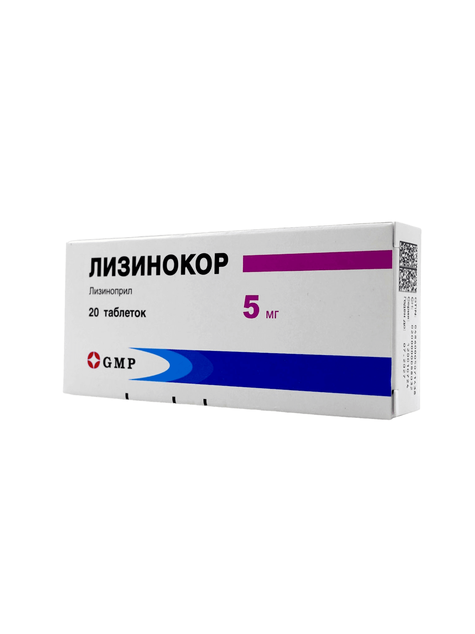 Лизинокор, 5 мг, таб. №20