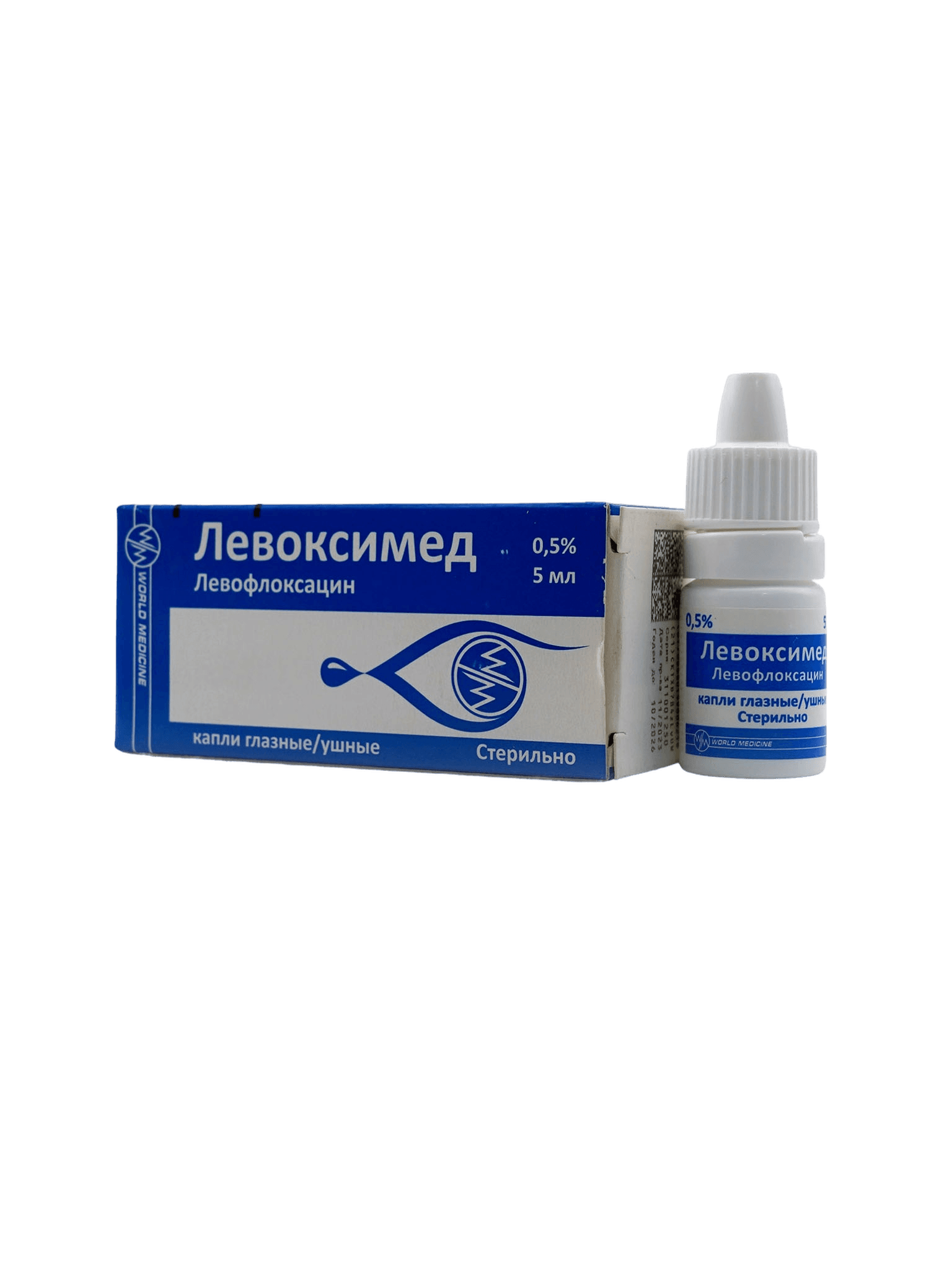 Левоксимед, 0,5%, 5 мл, капли глаз/ушные