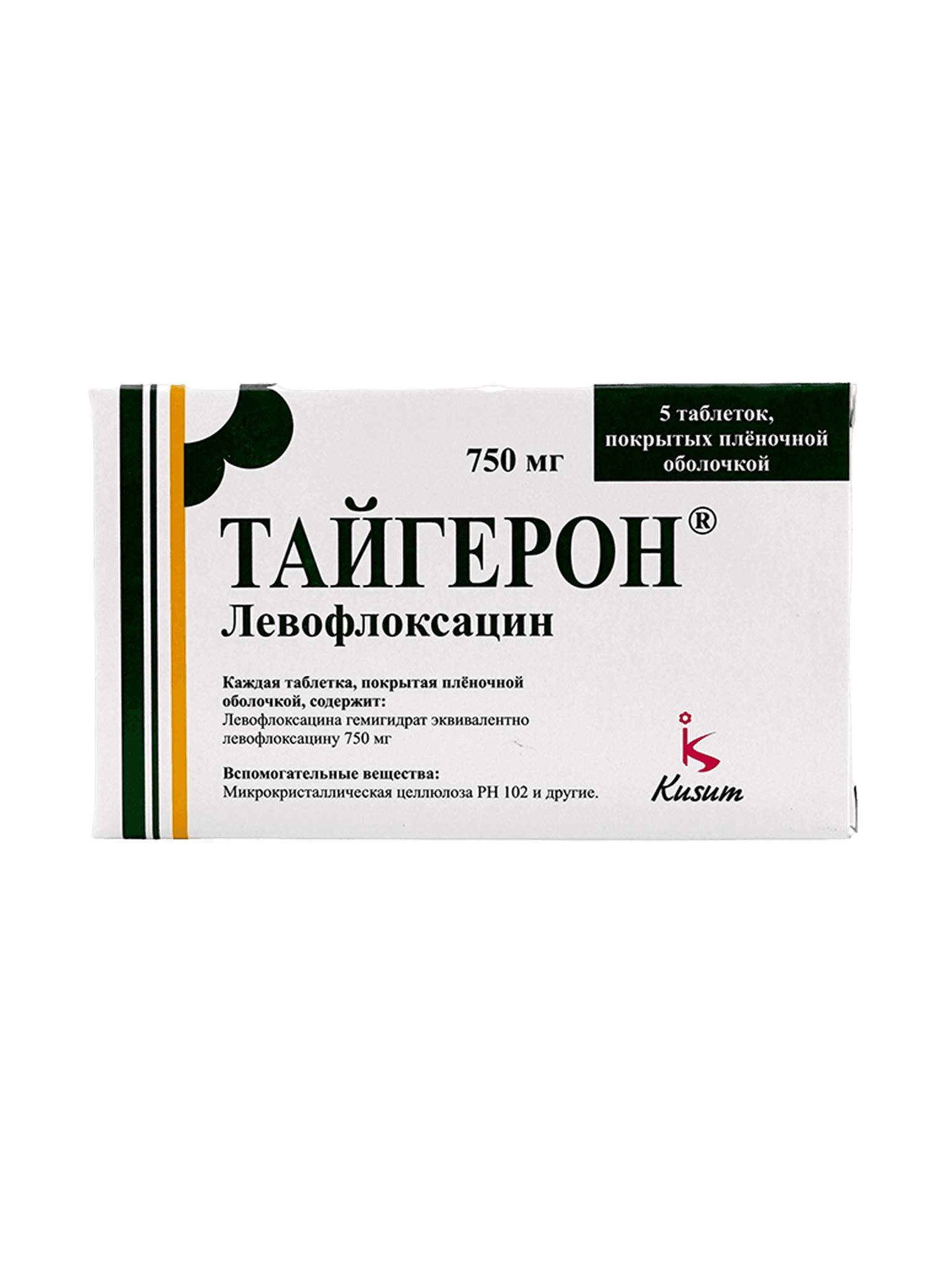 Тайгерон, 750 мг, таб. №5