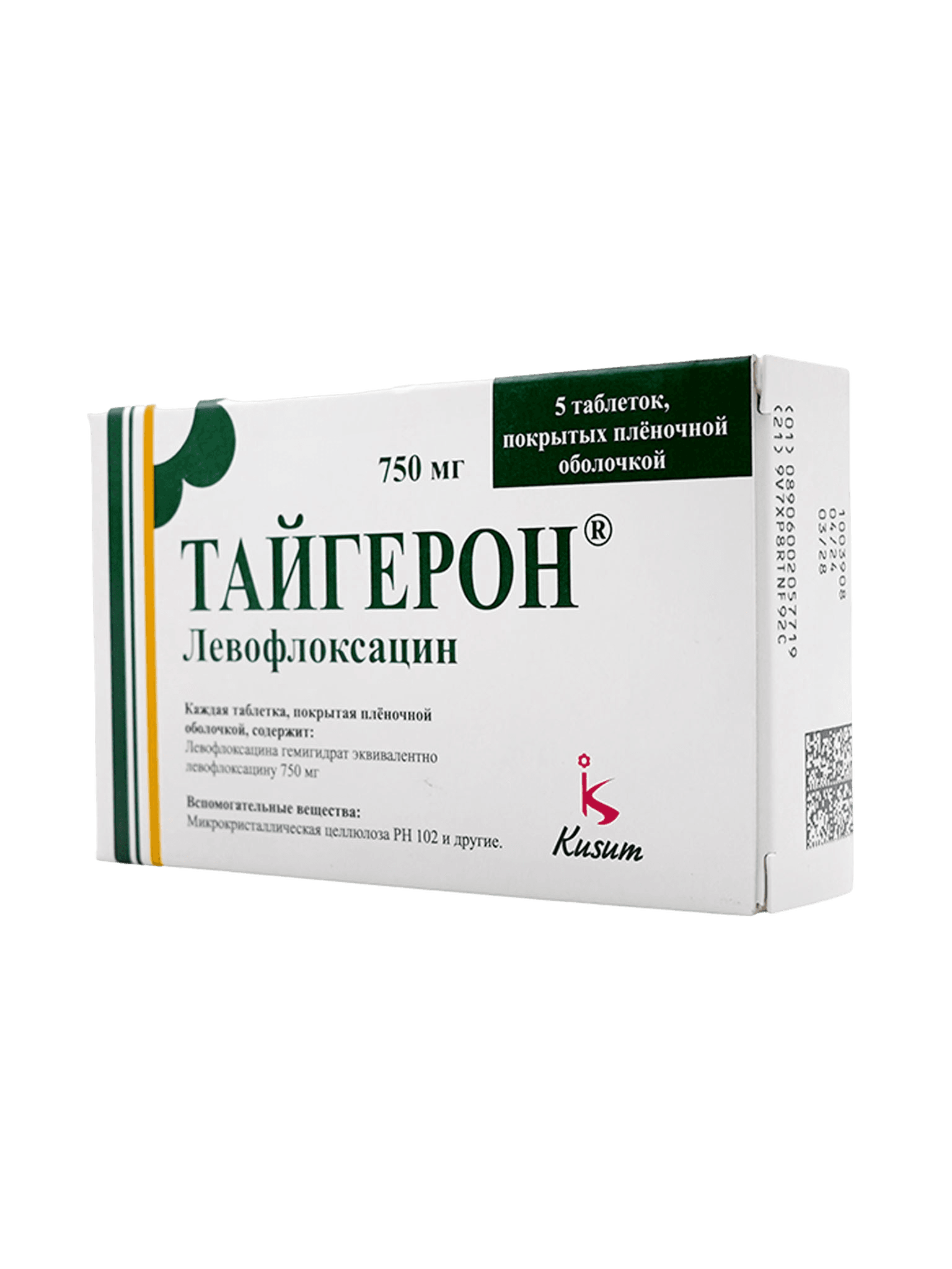 Тайгерон, 750 мг, таб. №5