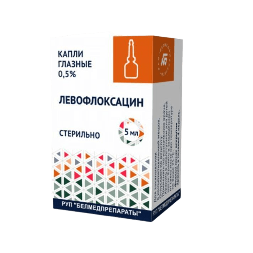 Левофлоксацин, 5 мг/мл, 1 мл, капли глаз. №2