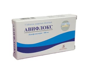 Авифлокс, 500 мг, таб. №5