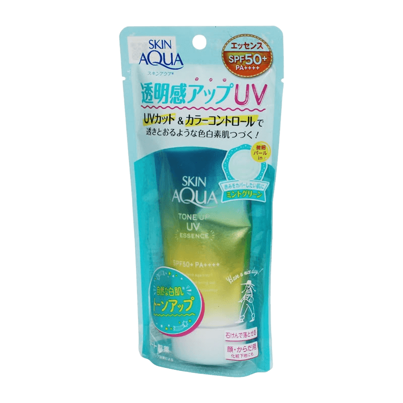 Солнцезащитный молочко Skin Aqua Tone Up UV Essence Mint Green SPF 50+ PA+++, 80 г
