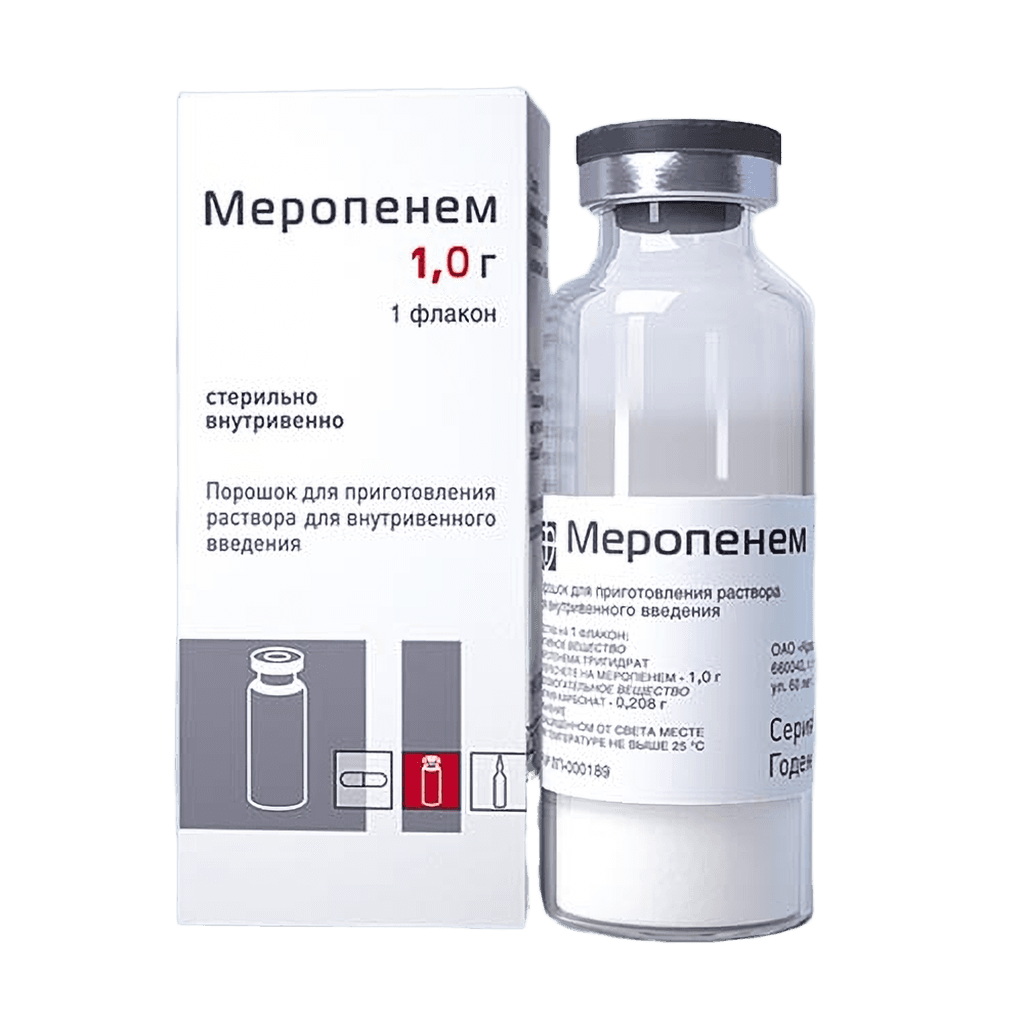 Меропенем, 1,0 г, флак. №1