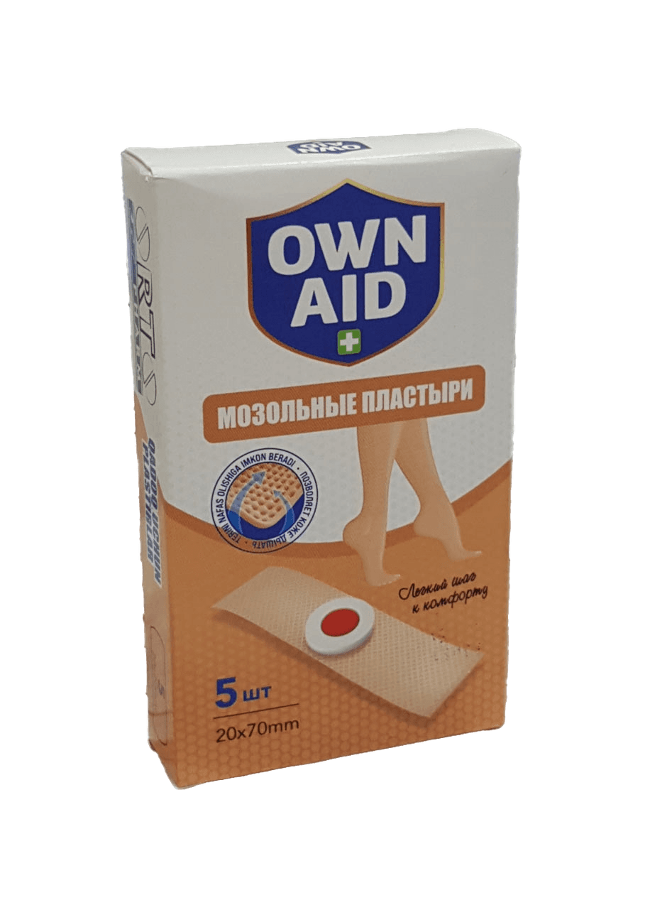 Пластырь мозольные Own Aid, 20 х 70 мм, №5