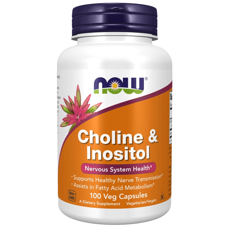 Холин и Инозитол (NOW Choline & Inositol), капс. №100