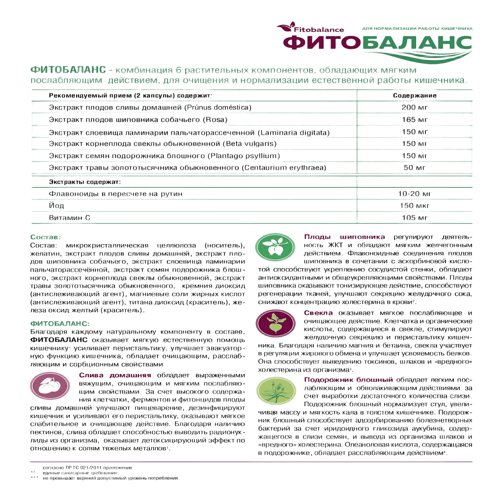 Фитобаланс, 720 мг, капс. №14