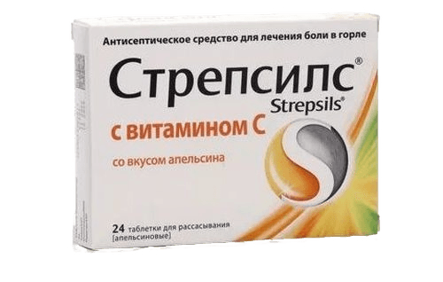 Стрепсилс с вит. С, таб. №24 (апельсин)