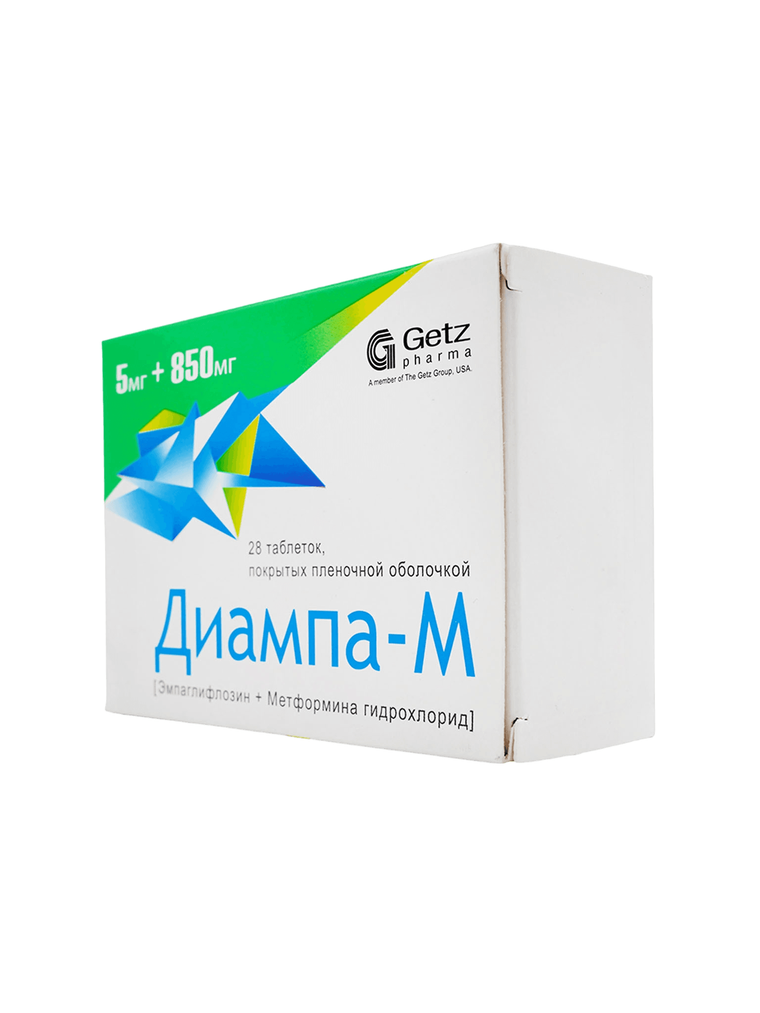 Диампа М, 5/850 мг, таб. №28