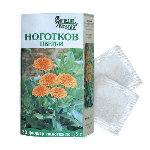 Ноготков цветки (Календулы), 1,5 г, пакетики, №20