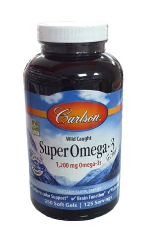 Супер Омега-3 (Carlson Super Omega-3), 1200 мг, капс. №250