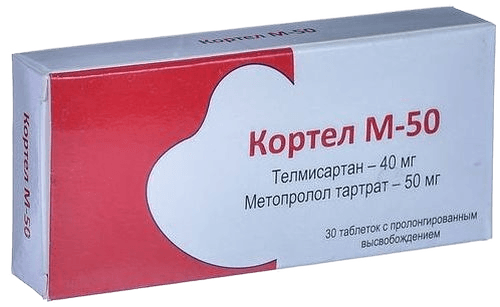 Кортел М-50, 40 мг/50 мг, таб. №30