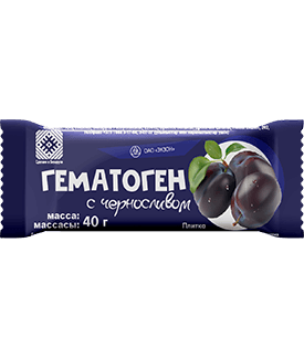Гематоген с черносливом, 40 г