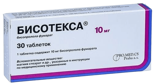 Бисотекса, 10 мг, таб. №30