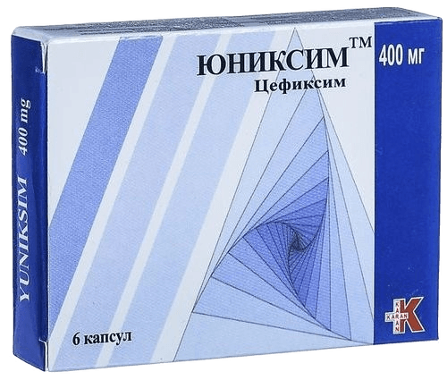 Юниксим, 400 мг, капс. №6