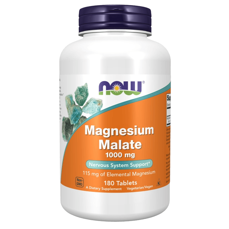 Магния малат (NOW Magnesium Malate), 1000 мг, таб. №180