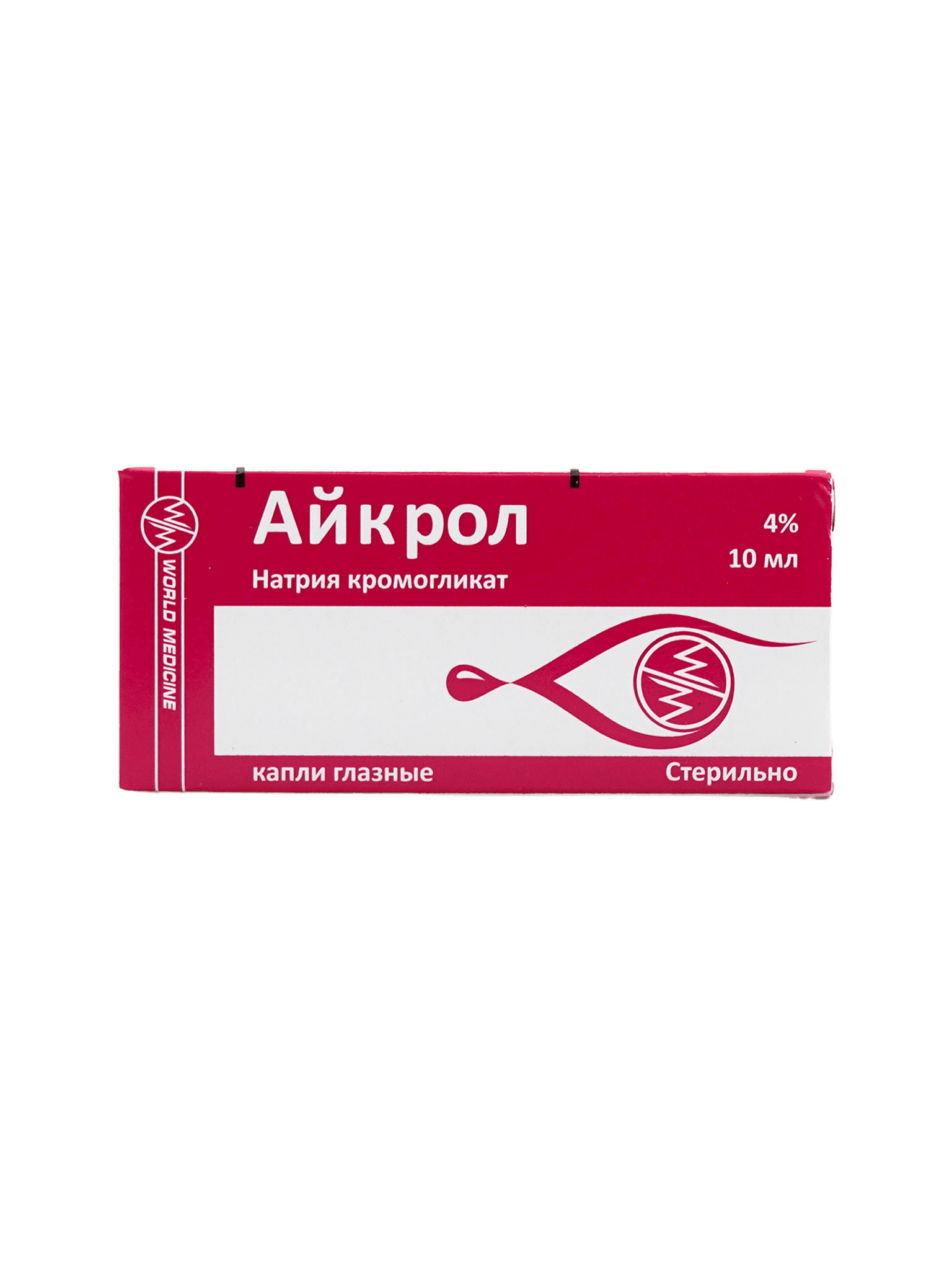 Айкрол, 4%, 10 мл, капли глаз.