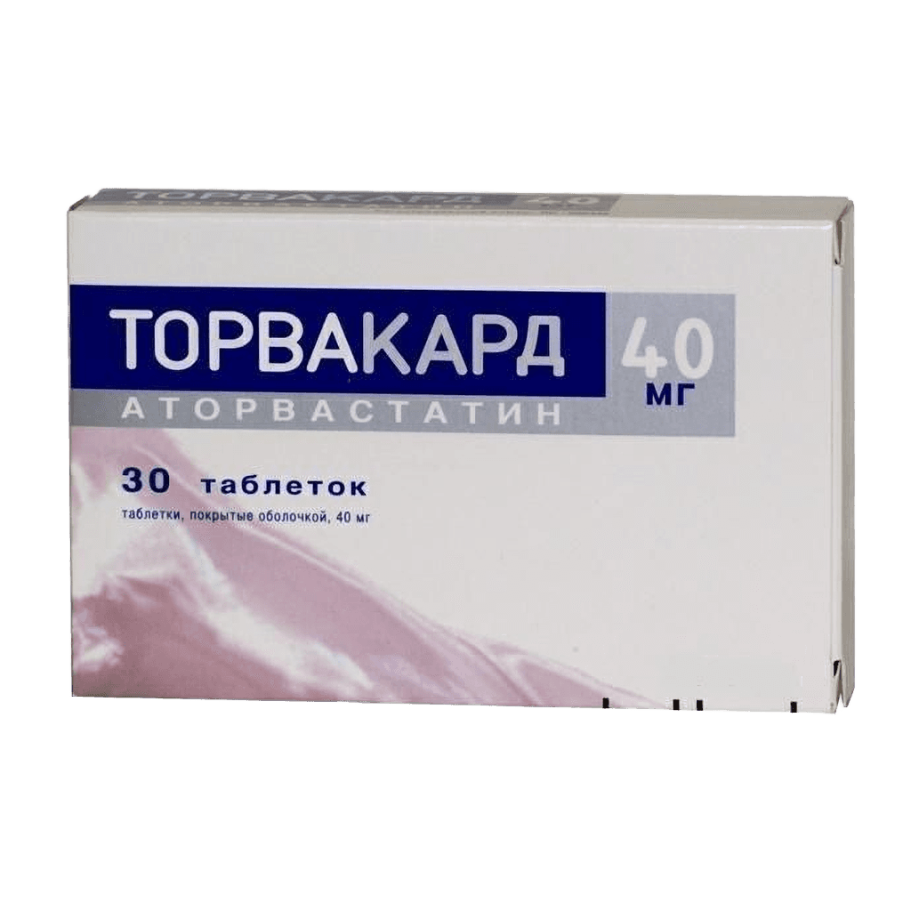Торвакард, 40 мг, таб. №30
