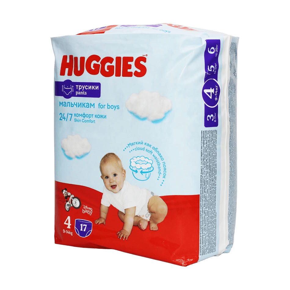 Подгузники трусики для мальчиков Huggies, раз. 4, №17