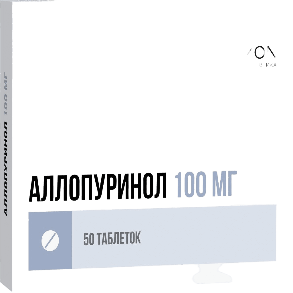Аллопуринол, 100 мг, таб. №50