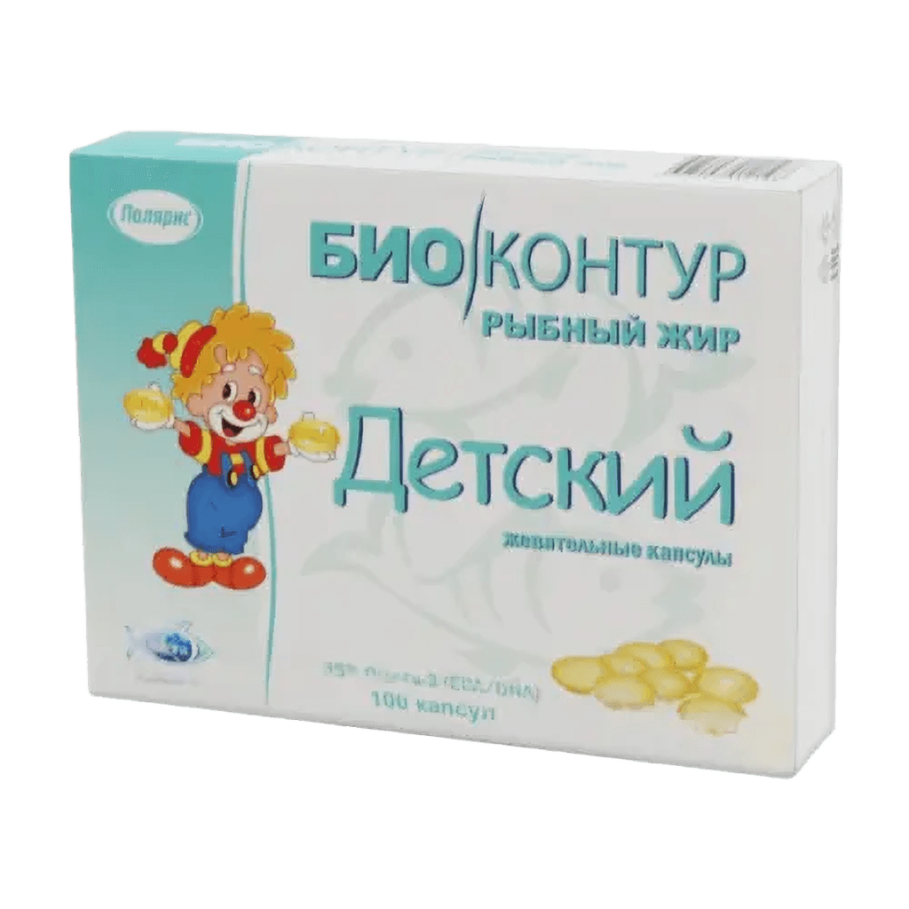 Рыбный жир детский БиоКонтур, 400 мг, капс. №100