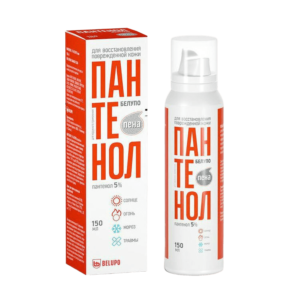 Пантенол Белупо, 5%, 150 мл, пена.