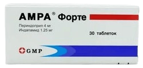 Амра Форте, 4 мг/1,25 мг, таб. №30