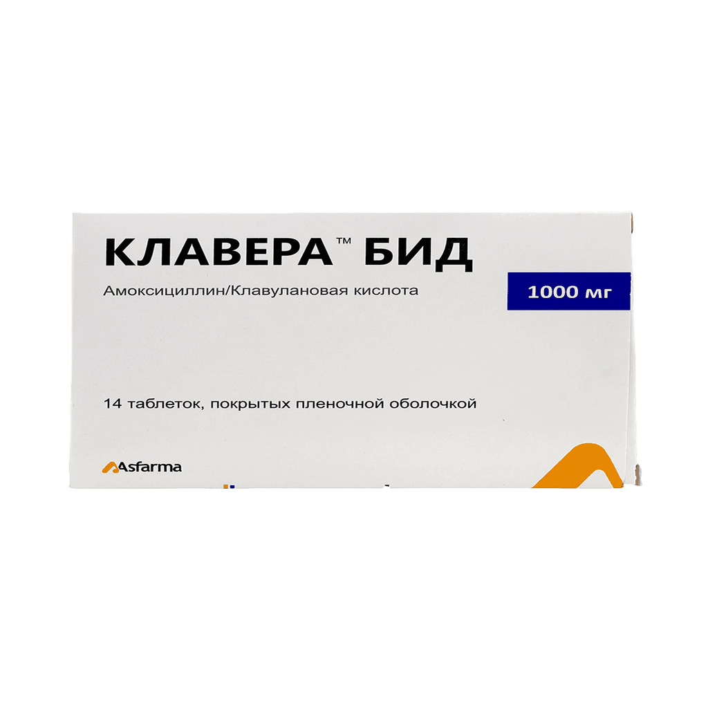 Клавера Бид, 1000 мг, таб. №14