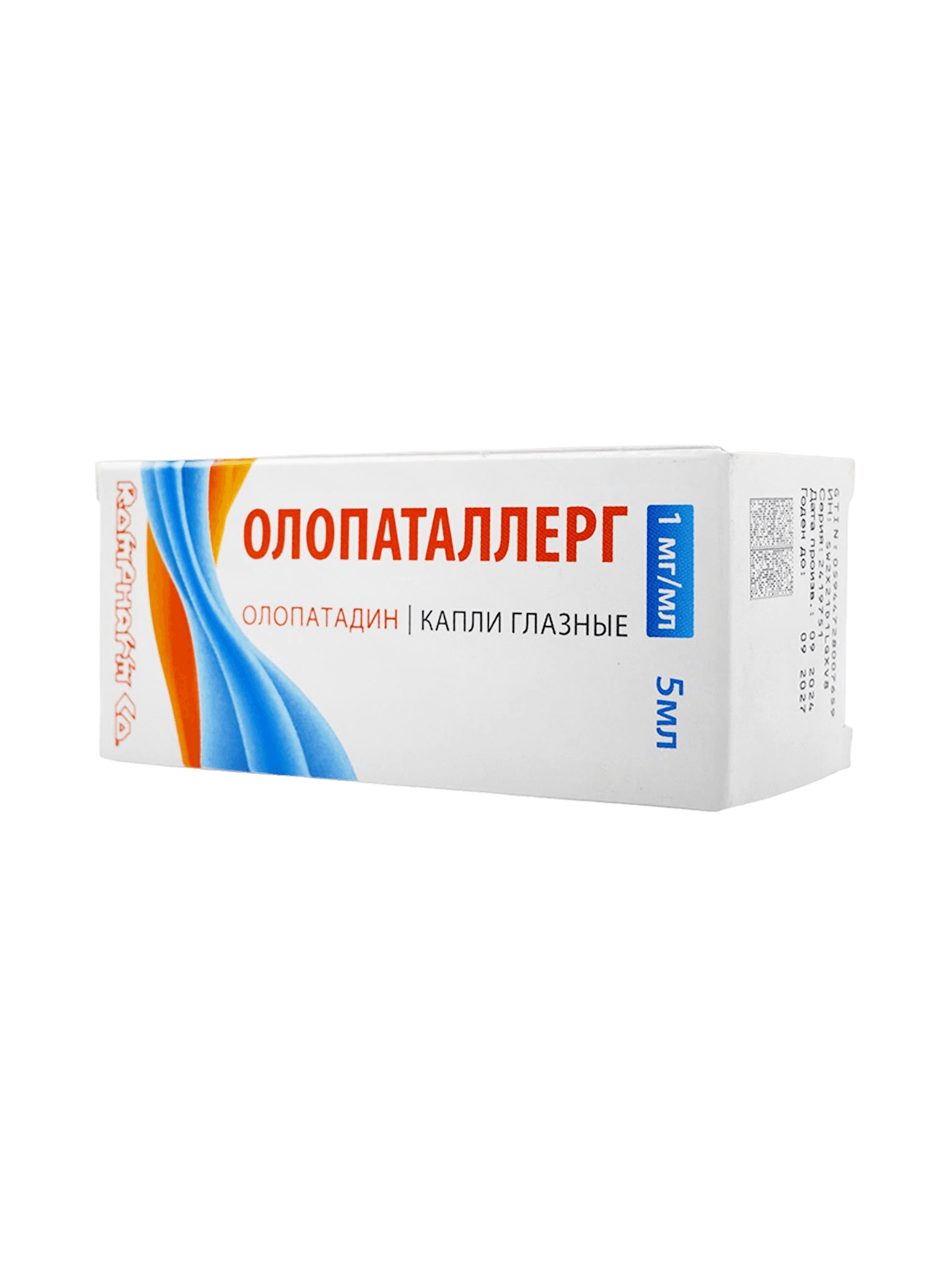 Олопаталлерг, 1 мг/мл, 5 мл, капли глаз.