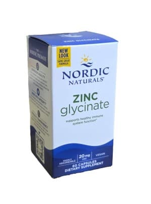 Цинк глицинат Nordic, 20 мг, капс. №60