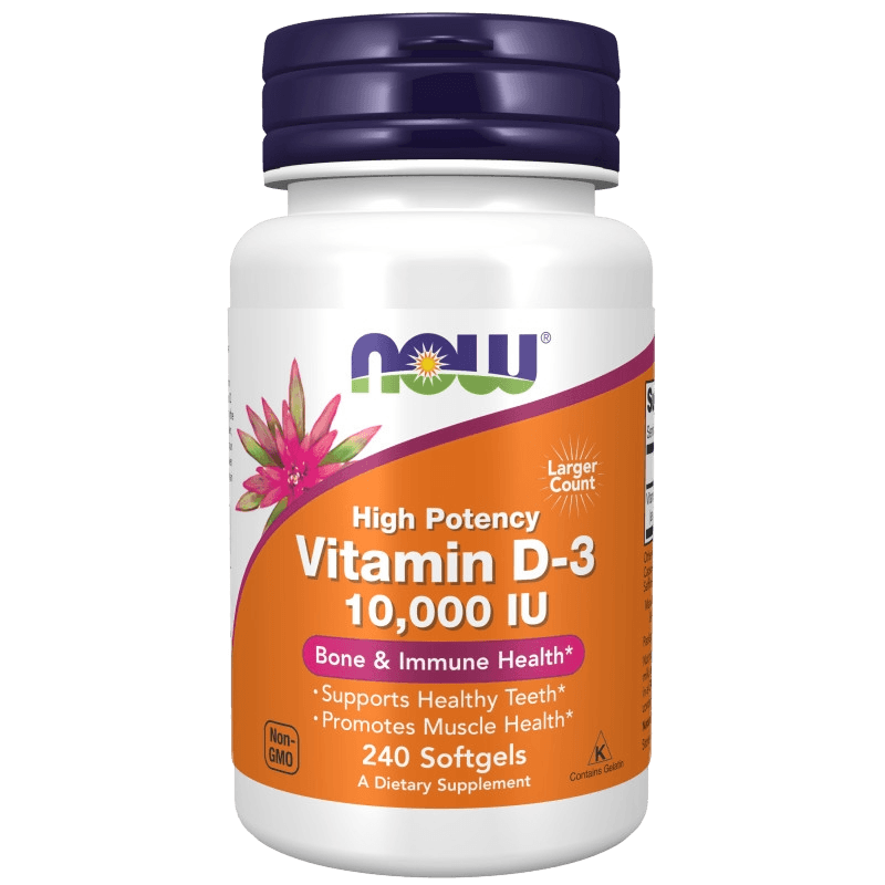 Витамин Д-3 (NOW Vitamin D-3), 10000 МЕ, капс. №240