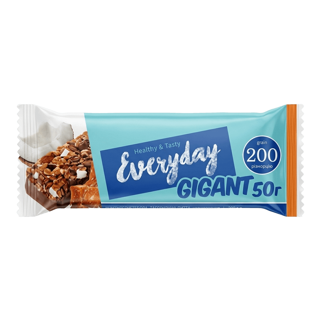 Батончик-Мюсли Everyday Gigant, 50 г (чернослив и шоколад)